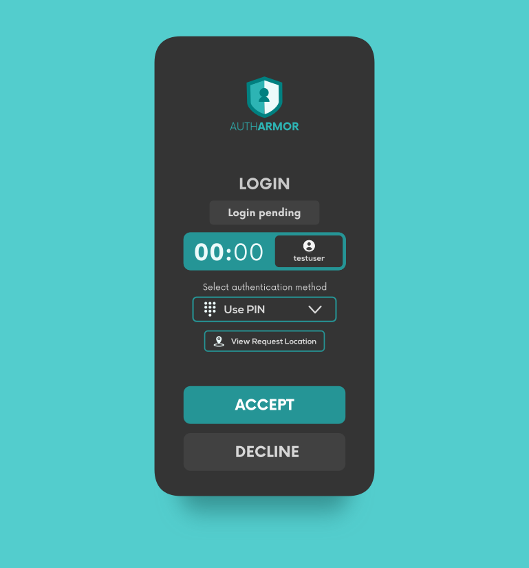 UI design for Auth Armor. Designed by Johnery