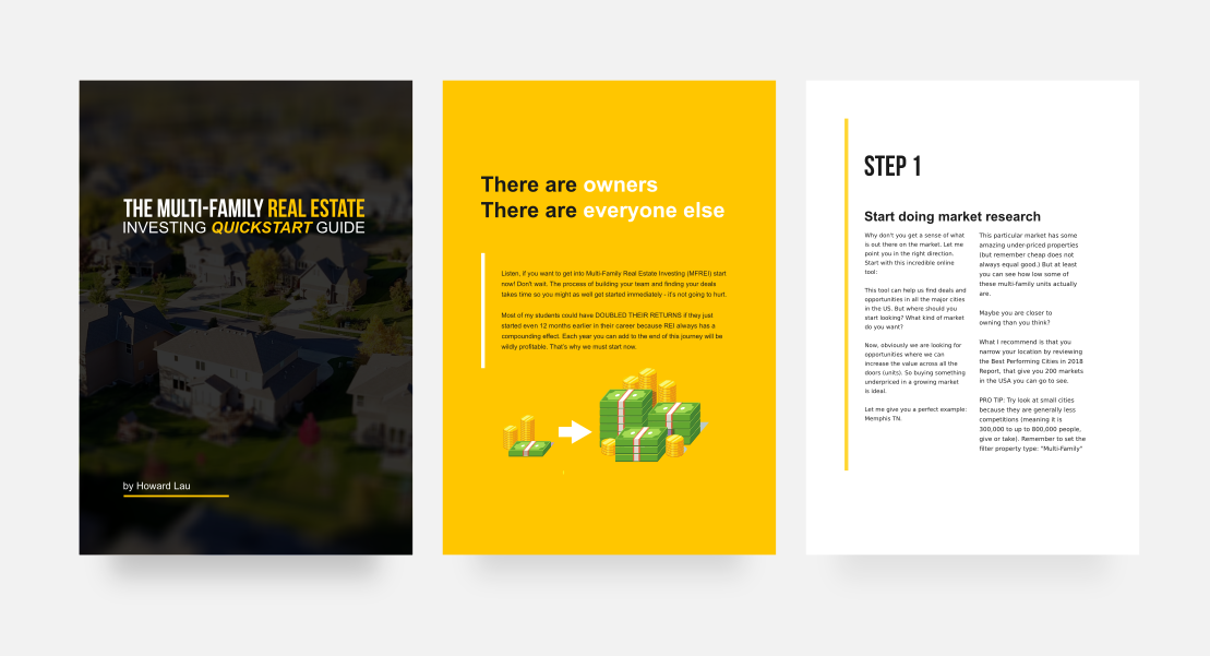 Ebook design for Howard Lau. Designed by Johnery