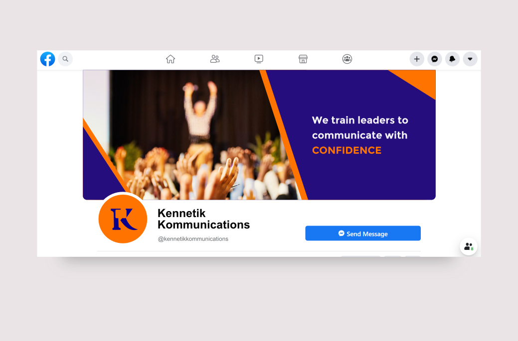 Facebook banner design for Kennetik Kommunications. Designed by Johnery